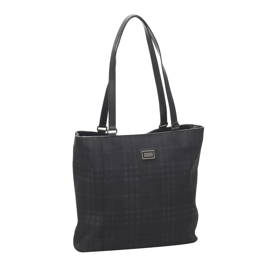 

Burberry Black Canvas Smoke Check PVC Shoulder Bag