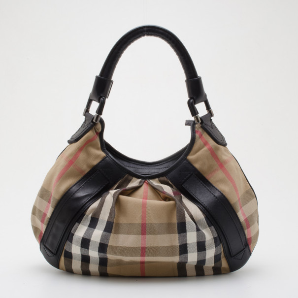 Burberry House Check Hobo Burberry | The Luxury Closet