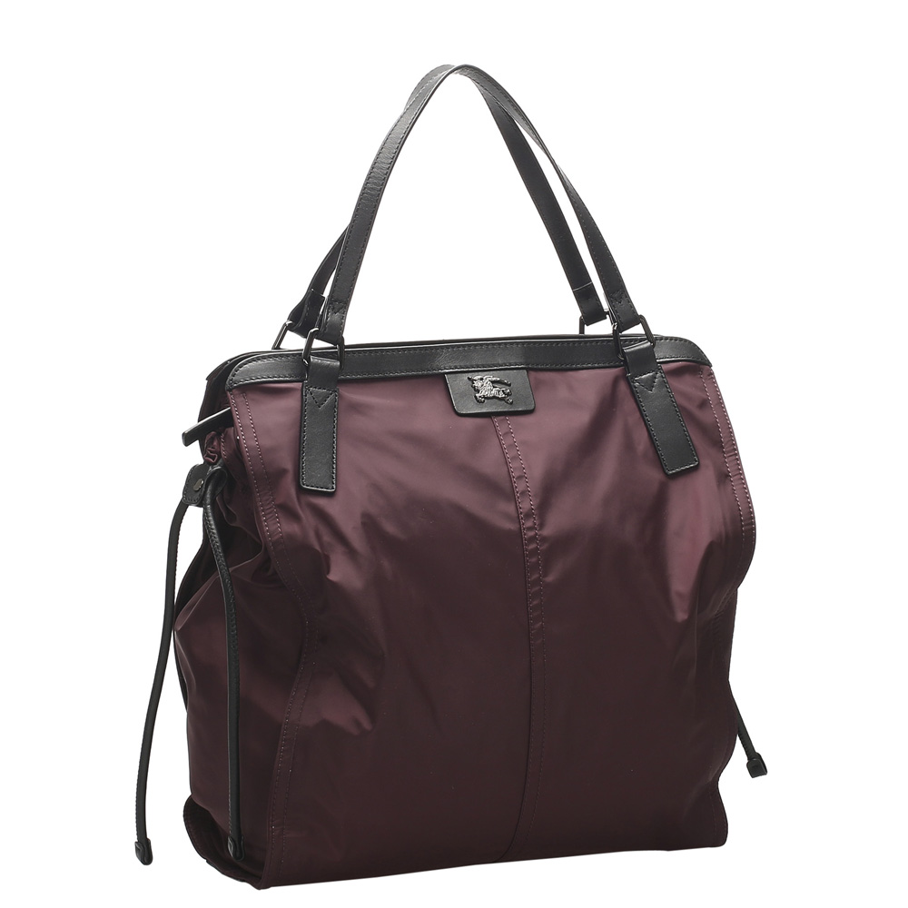 

Burberry Purple Nylon Tote Bag