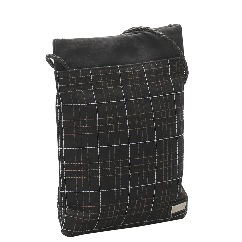 

Burberry Black Vintage Check Canvas Shoulder Bag