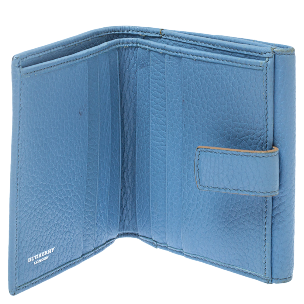 

Burberry Blue Leather French Wallet