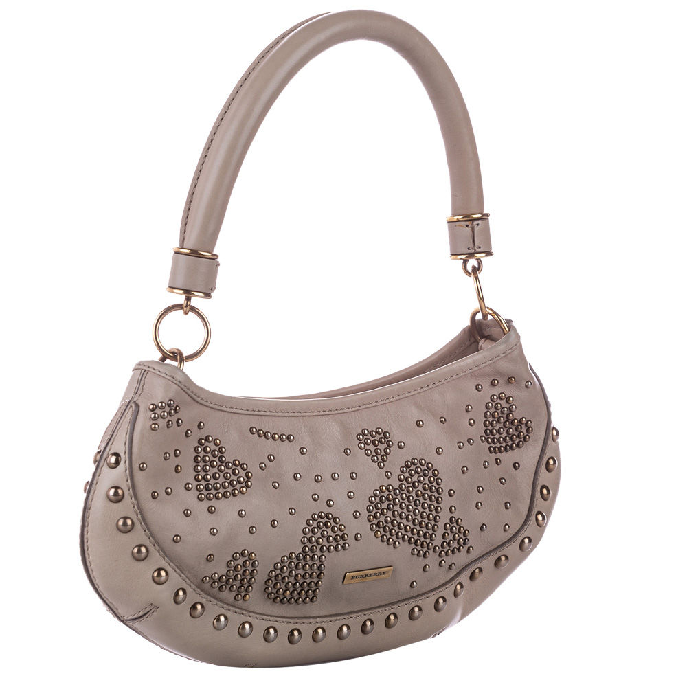 

Burberry Brown Studded Leather Bag