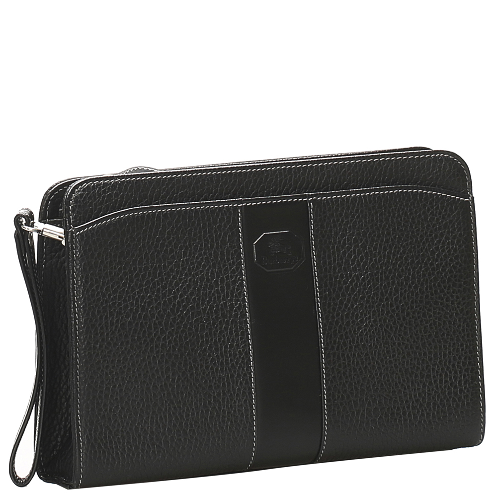 

Burberry Black Leather Clutch Bag