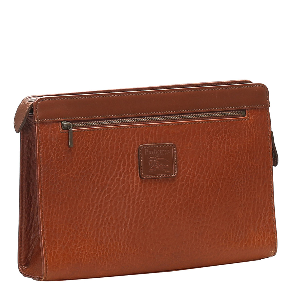 

Burberry Brown Leather Clutch Bag