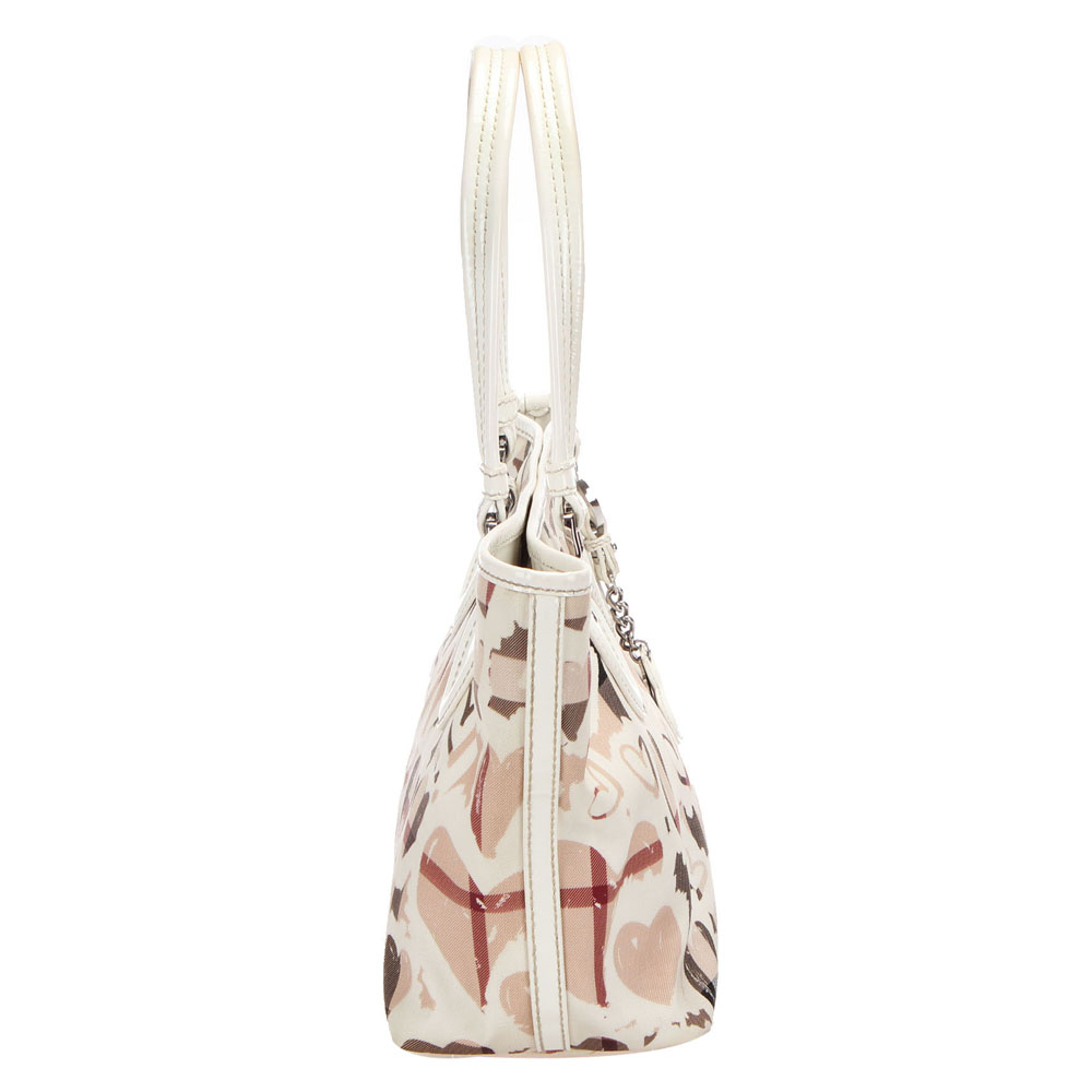 

Burberry Multicolor Nova Check Canvas Painted Hearts Tote Bag