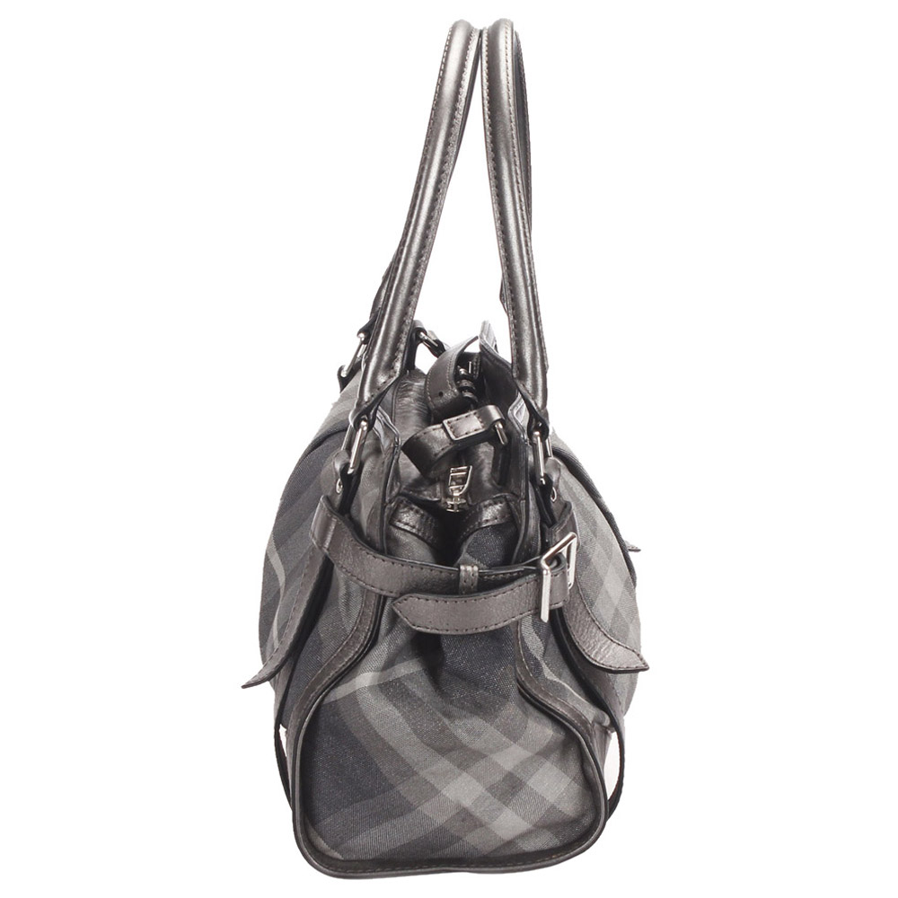 

Burberry Black/Grey Beat Check Canvas Lowry Bag