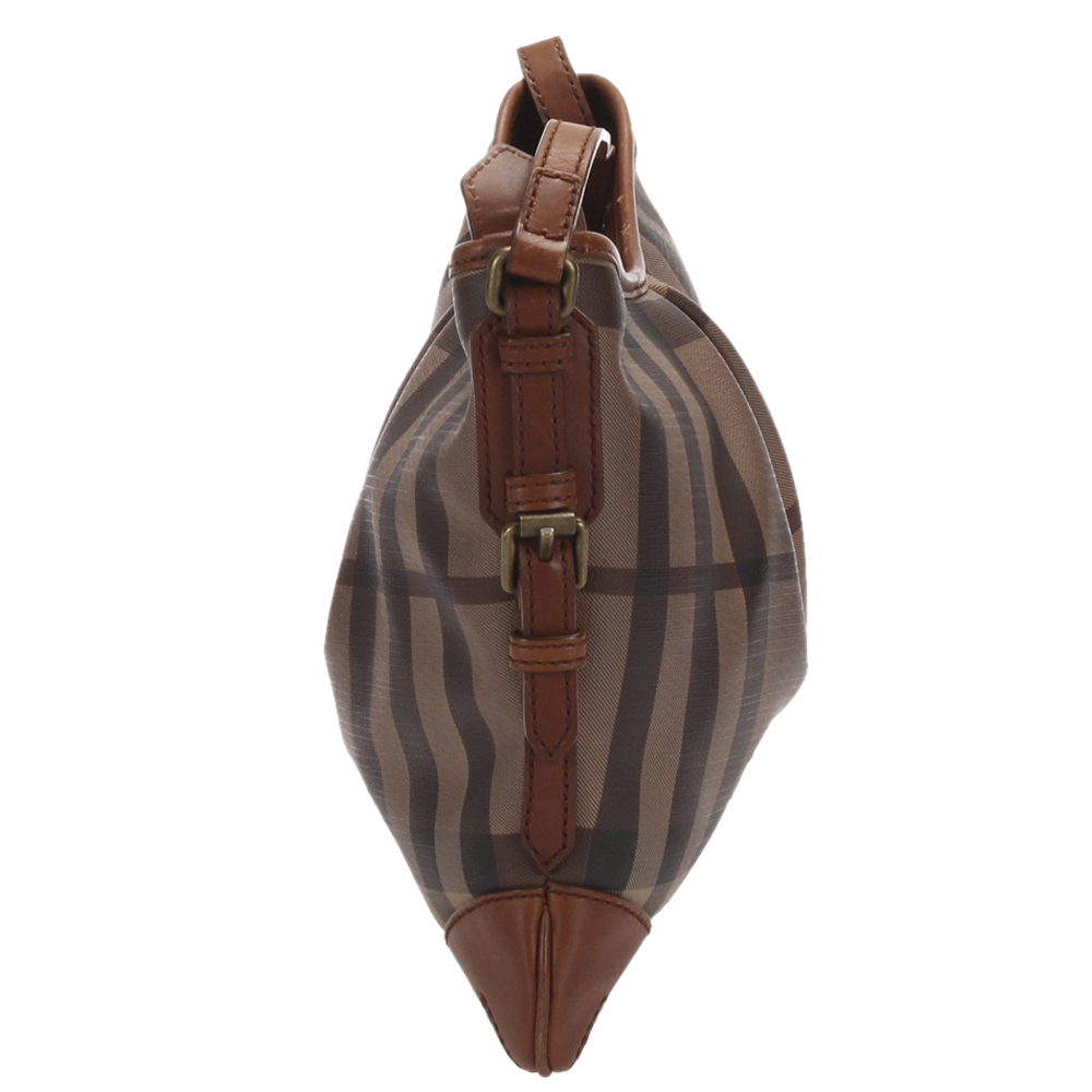

Burberry Brown Smoke Check Canvas Shoulder Bag