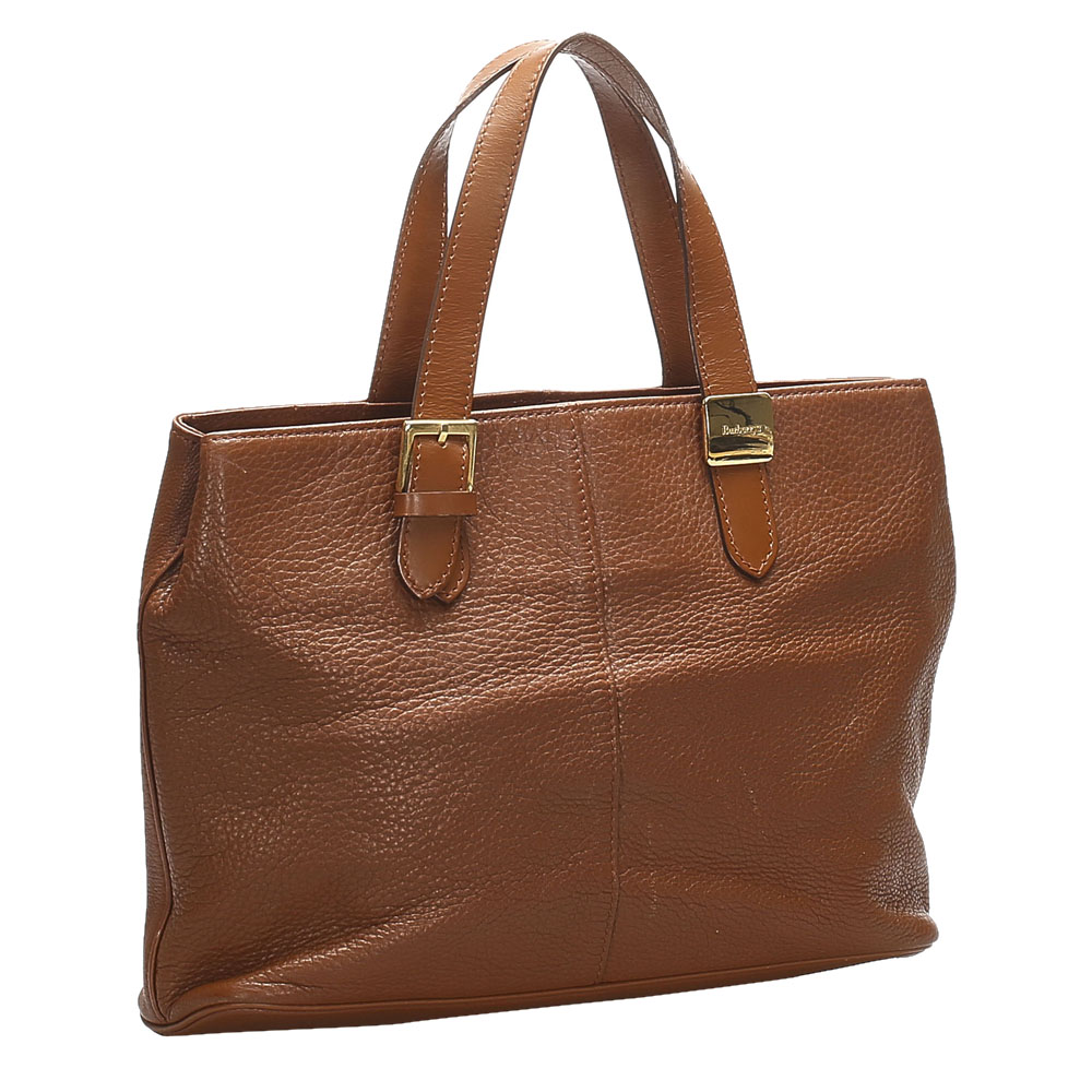 

Burberry Brown Leather Tote Bag