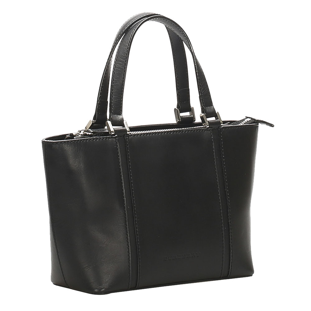 

Burberry Black Leather Tote Bag