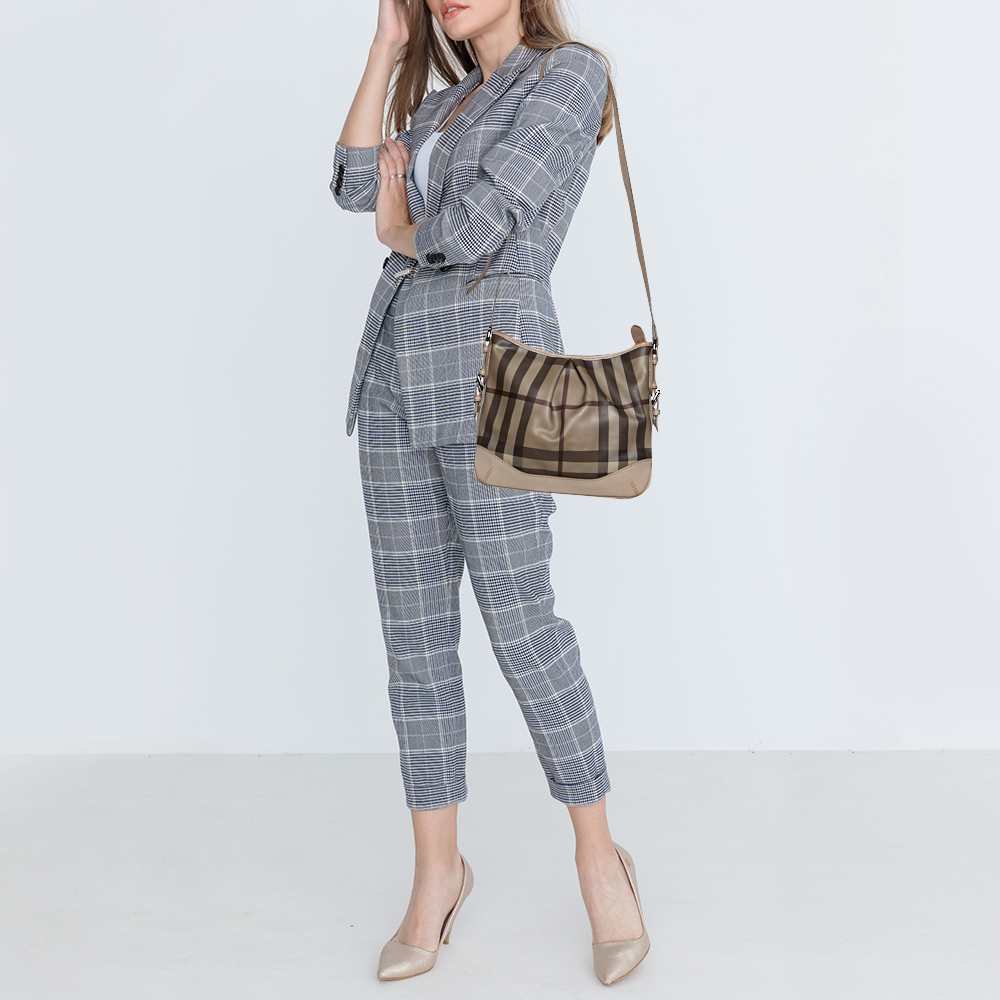 

Burberry Beige Smoke Check PVC and Leather Hartham Crossbody Bag