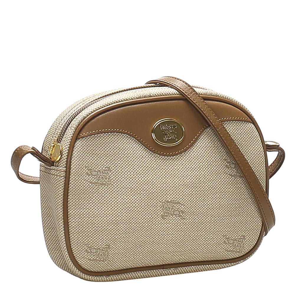 

Burberry Brown/Beige Canvas Crossbody Bag