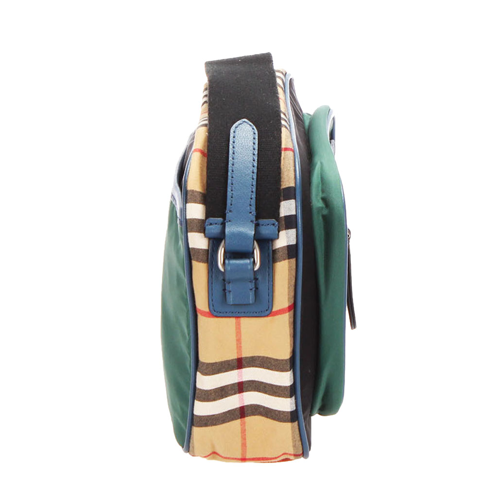 

Burberry Multicolor Canvas Crossbody Bag, Green
