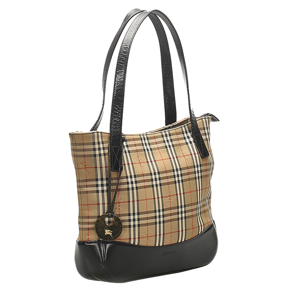 

Burberry Brown/Beige House Check Canvas Tote Bag, Multicolor