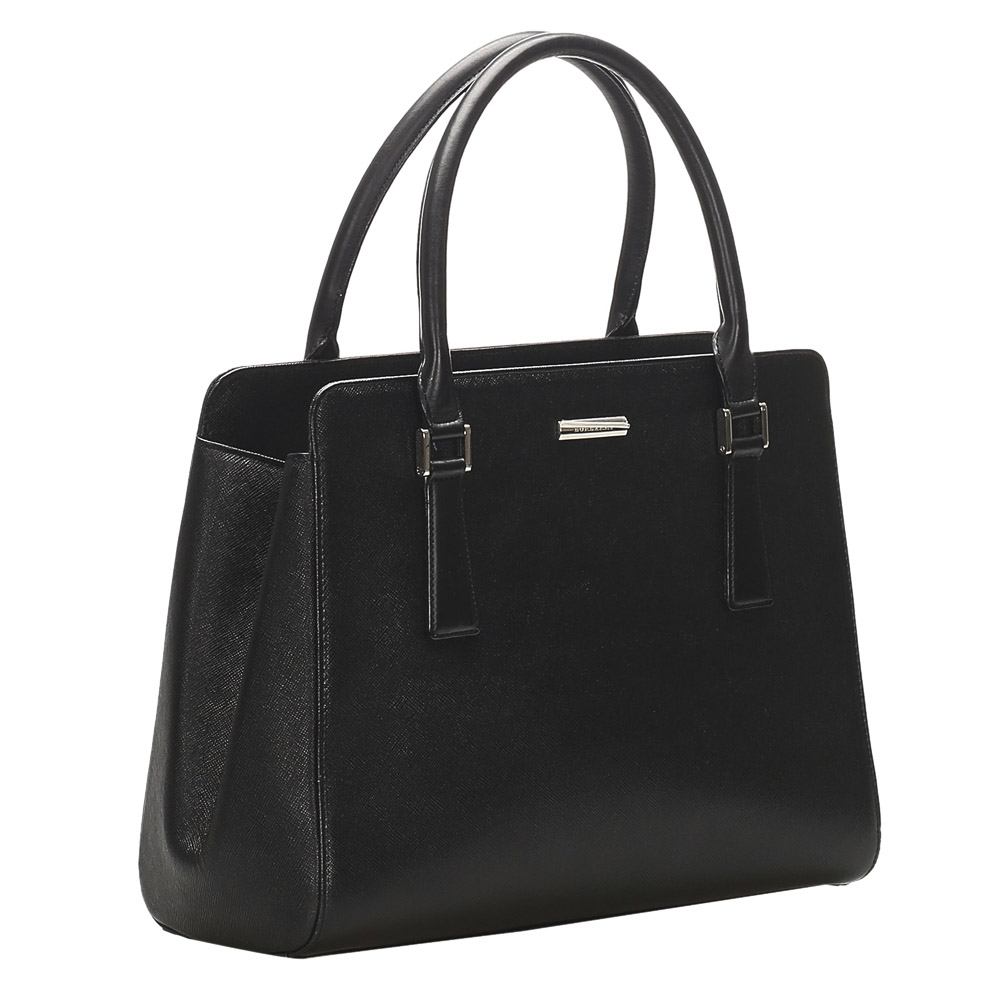 

Burberry Black Leather Tote Bag