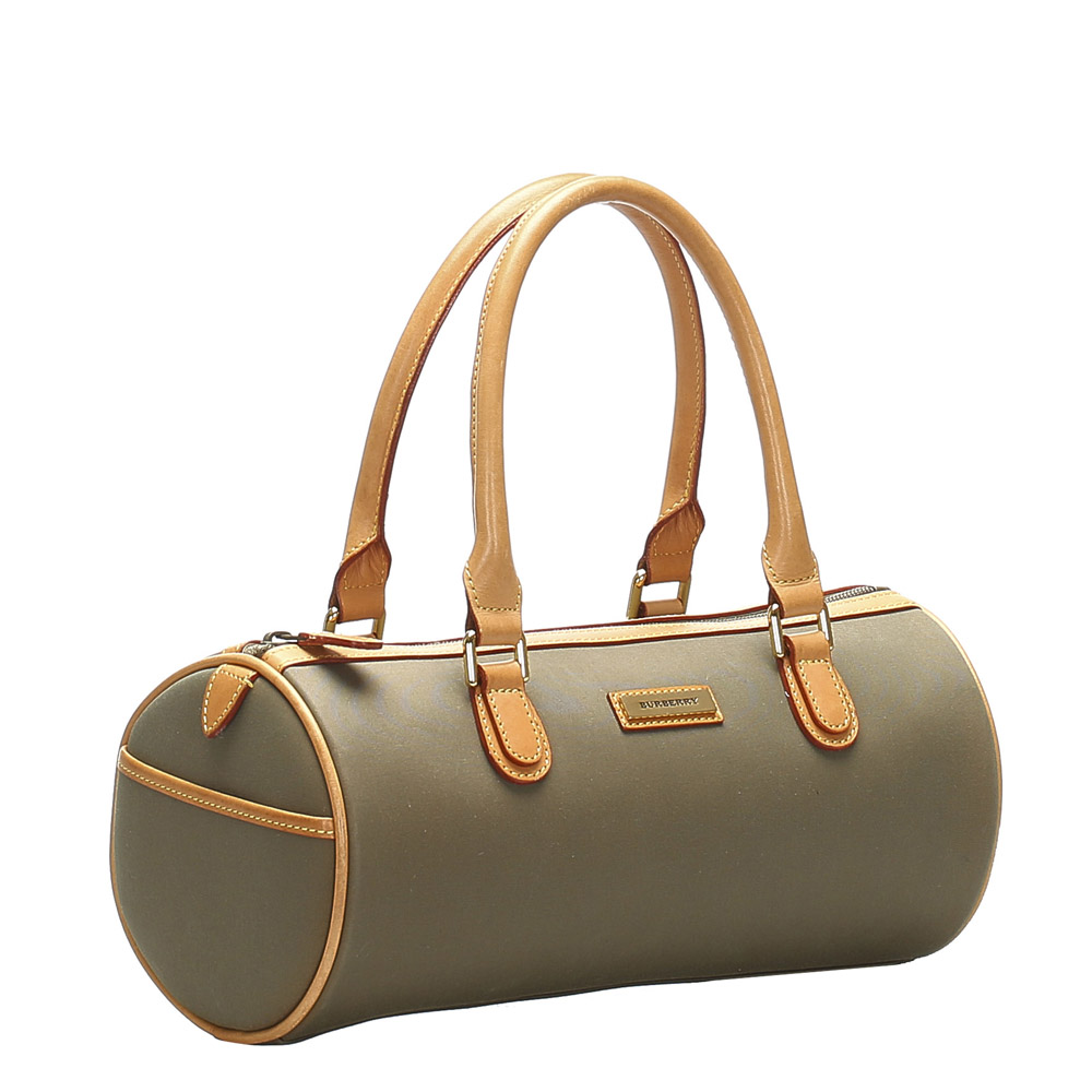 

Burberry Burberry Green/Dark Green Leather Satchel Bag, Brown
