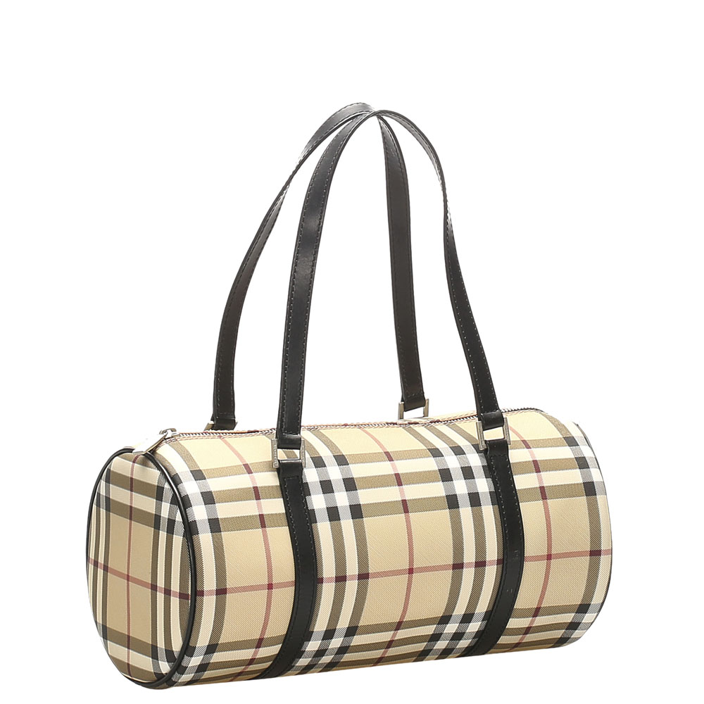 

Burberry Brown/Beige House Check Canvas Bag