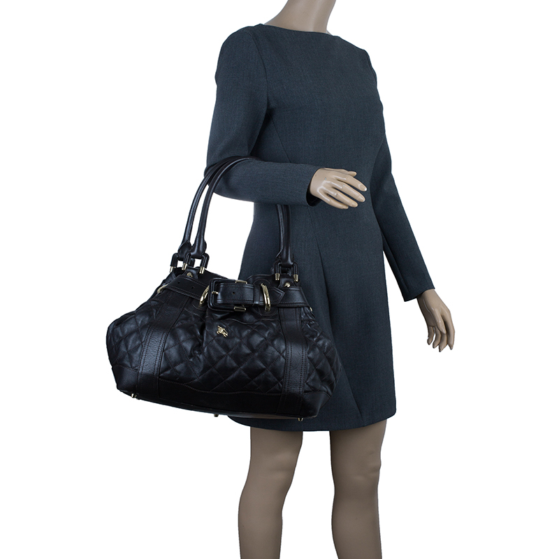 

Burberry Black Leather Beaton Satchel Bag