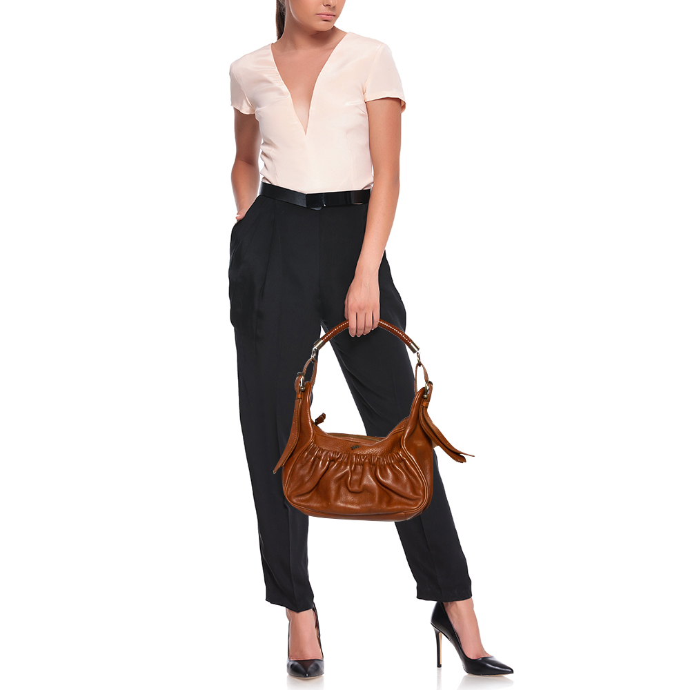 

Burberry Prorsum Brown Leather Front Pocket Hobo