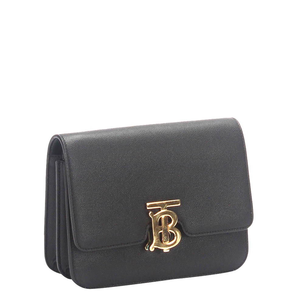 

Burberry Black Leather TB Crossbody Bag