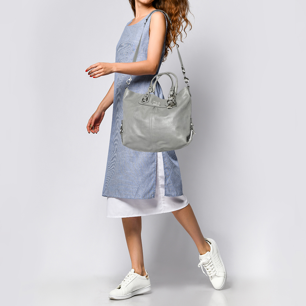 

Coach Grey Leather Madison Julianne Tote