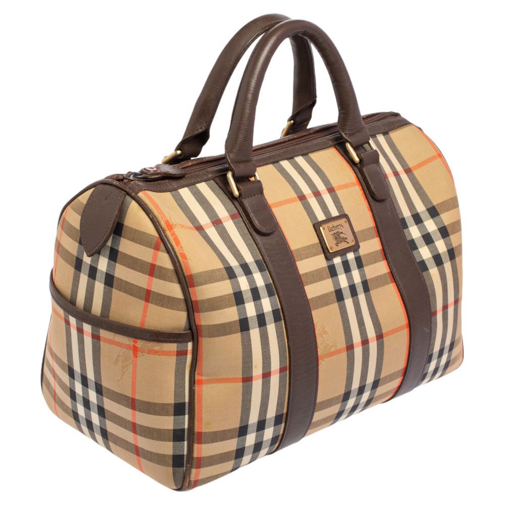 Handbag Burberry Beige in Cotton - 21965792