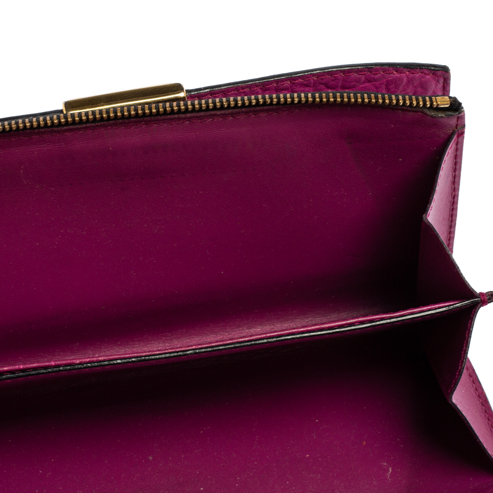 

Burberry Purple Leather Zip Around Wallet