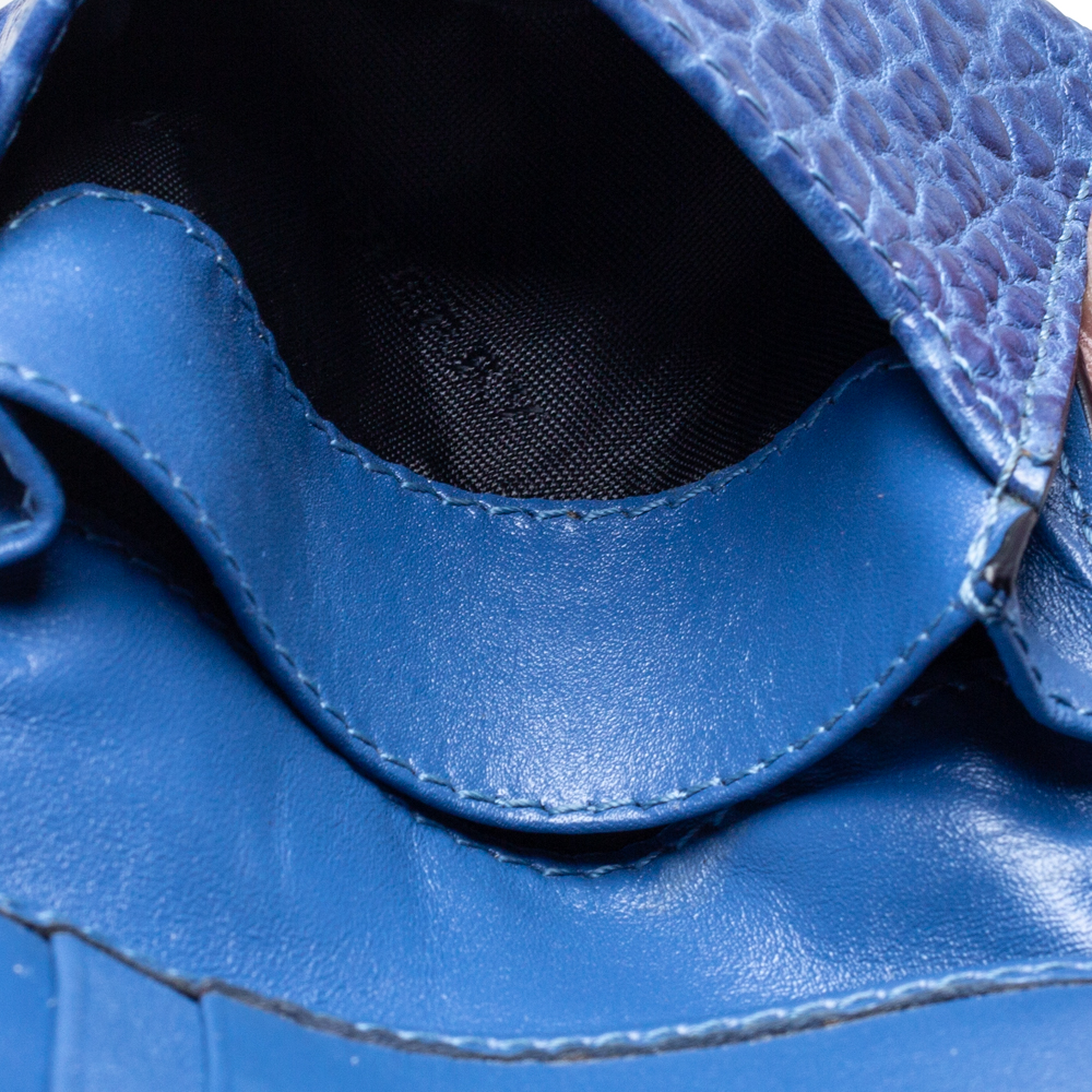 

Burberry Blue Leather Compact Wallet