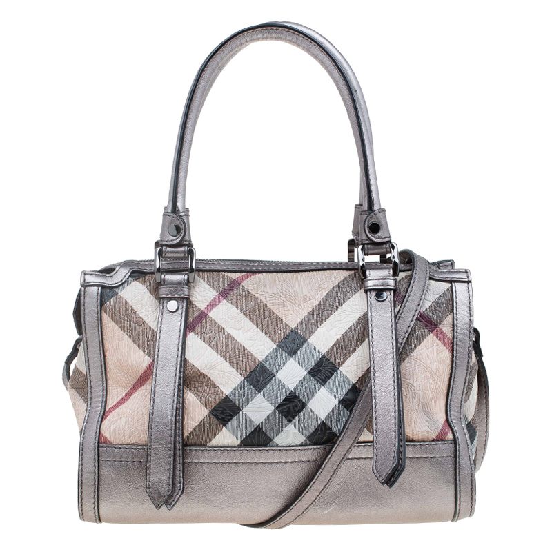 Burberry Nova Check Floral Embossed Boston Satchel Burberry | The ...