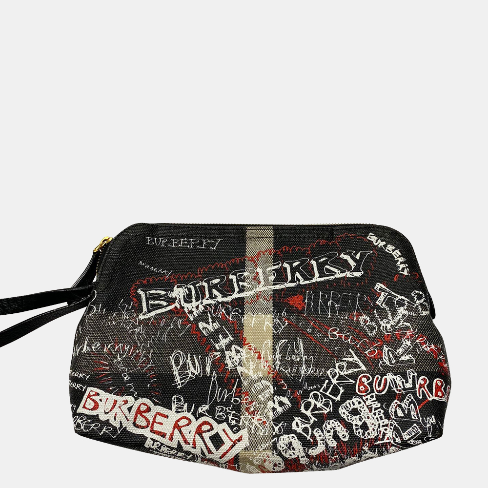 

Burberry Black Canvas Sketchbook Series Pouch