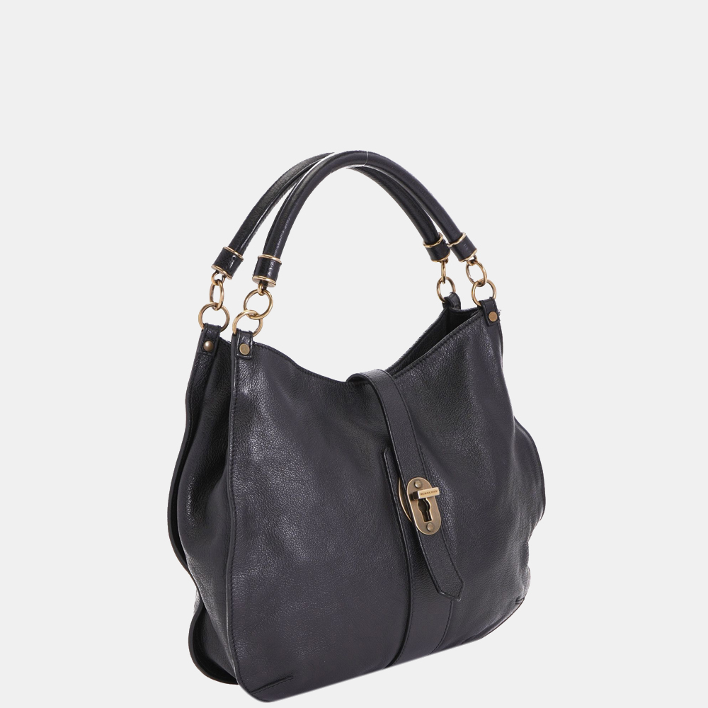 

Burberry Black Leather Bartow Bag