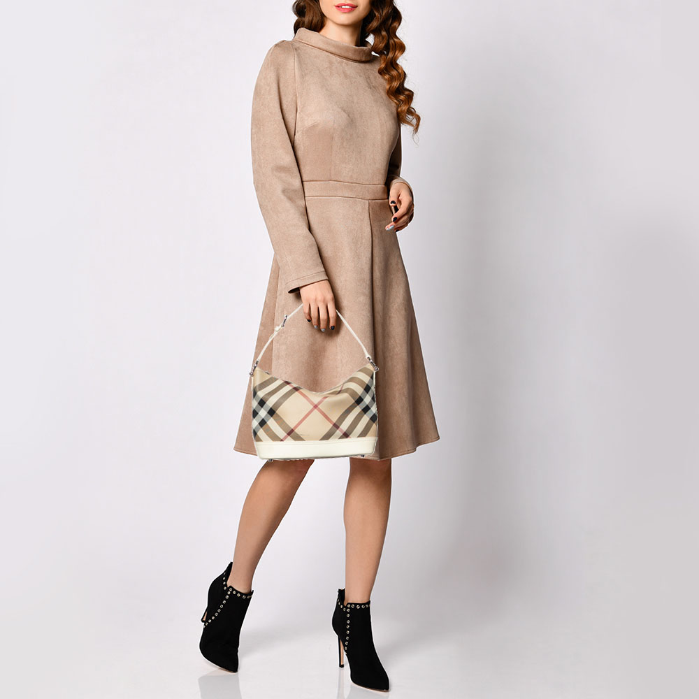 

Burberry Beige/Cream Nova Check PVC And Leather Shoulder Bag