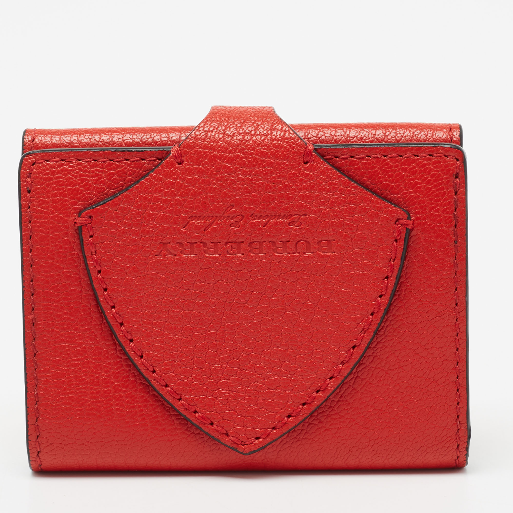 

Burberry Red Leather Harlow Compact Wallet