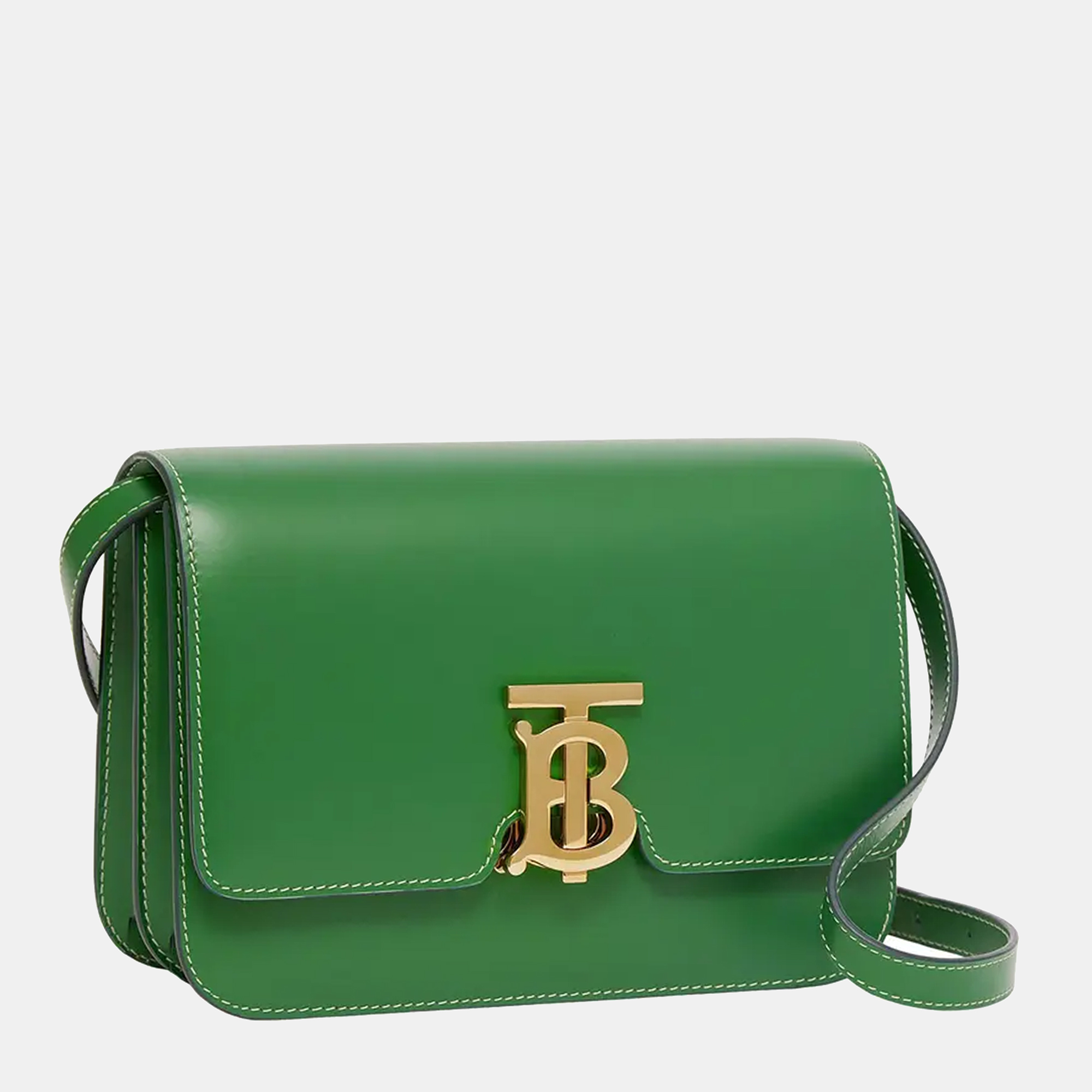 

Burberry Ivy Green Leather Small TB Shoulder Bag