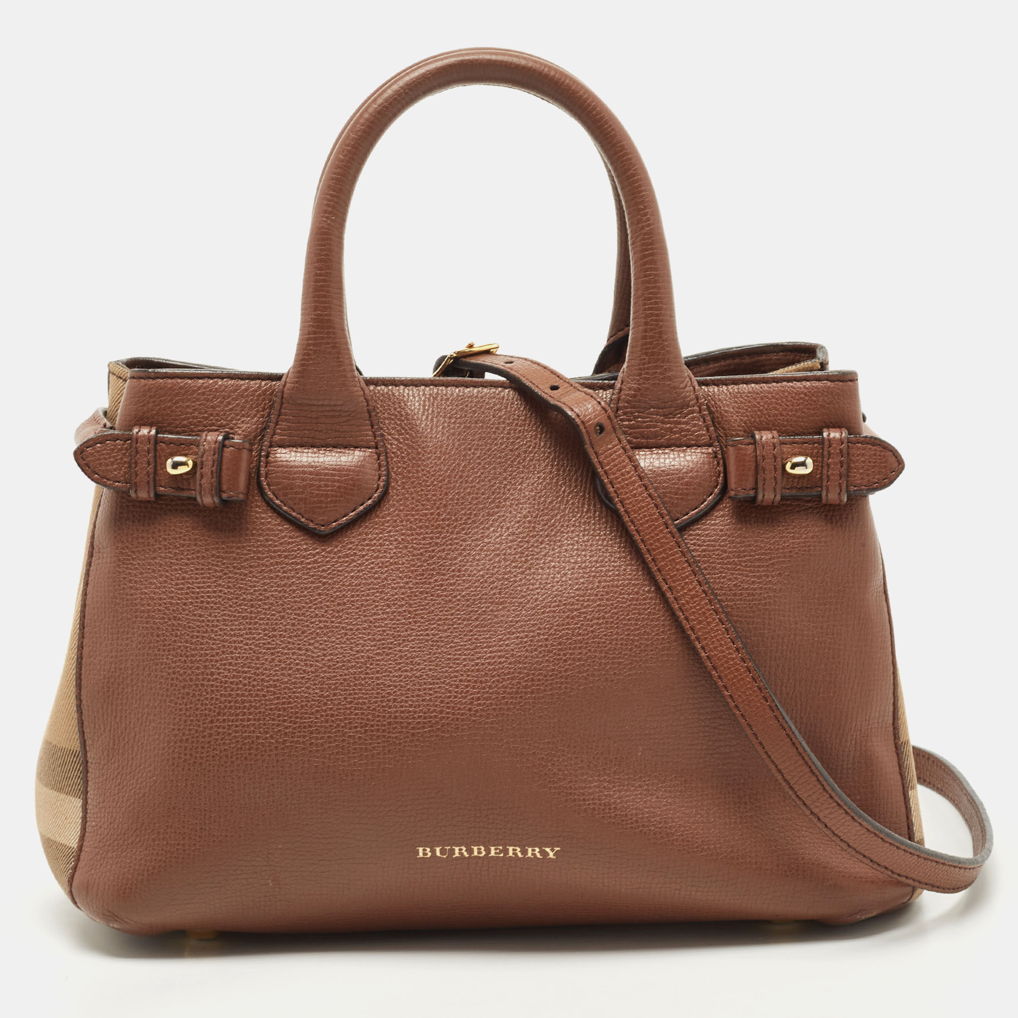 Preloved Burberry Tan Leather Large Banner Tote ITCF810S0A 071423 –  KimmieBBags LLC