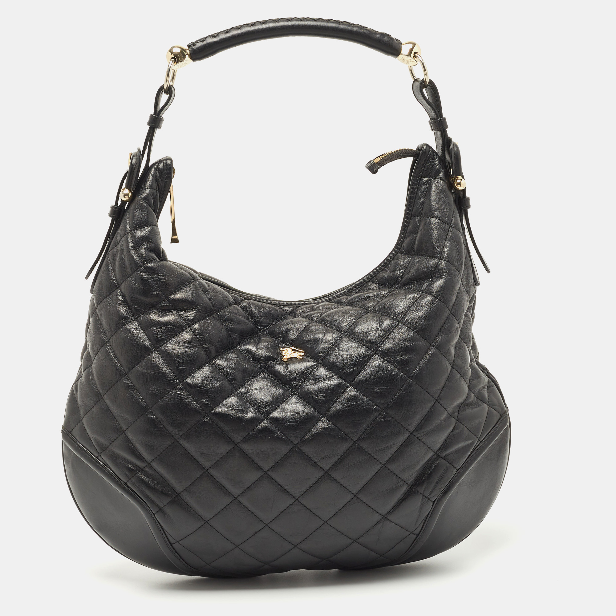 

Burberry Black Quilted Leather Hoxton Hobo