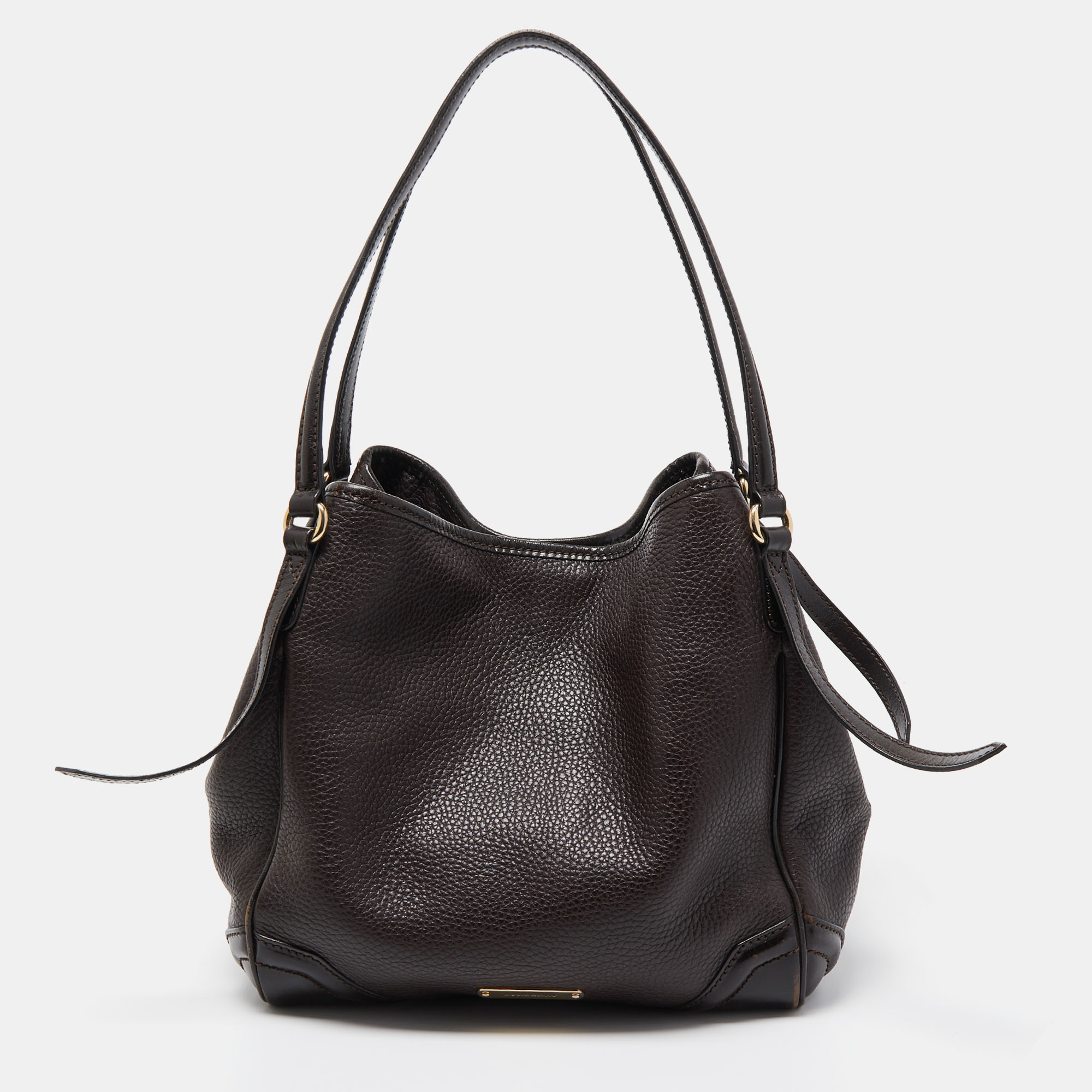

Burberry Dark Brown Leather Small Canterbury Tote