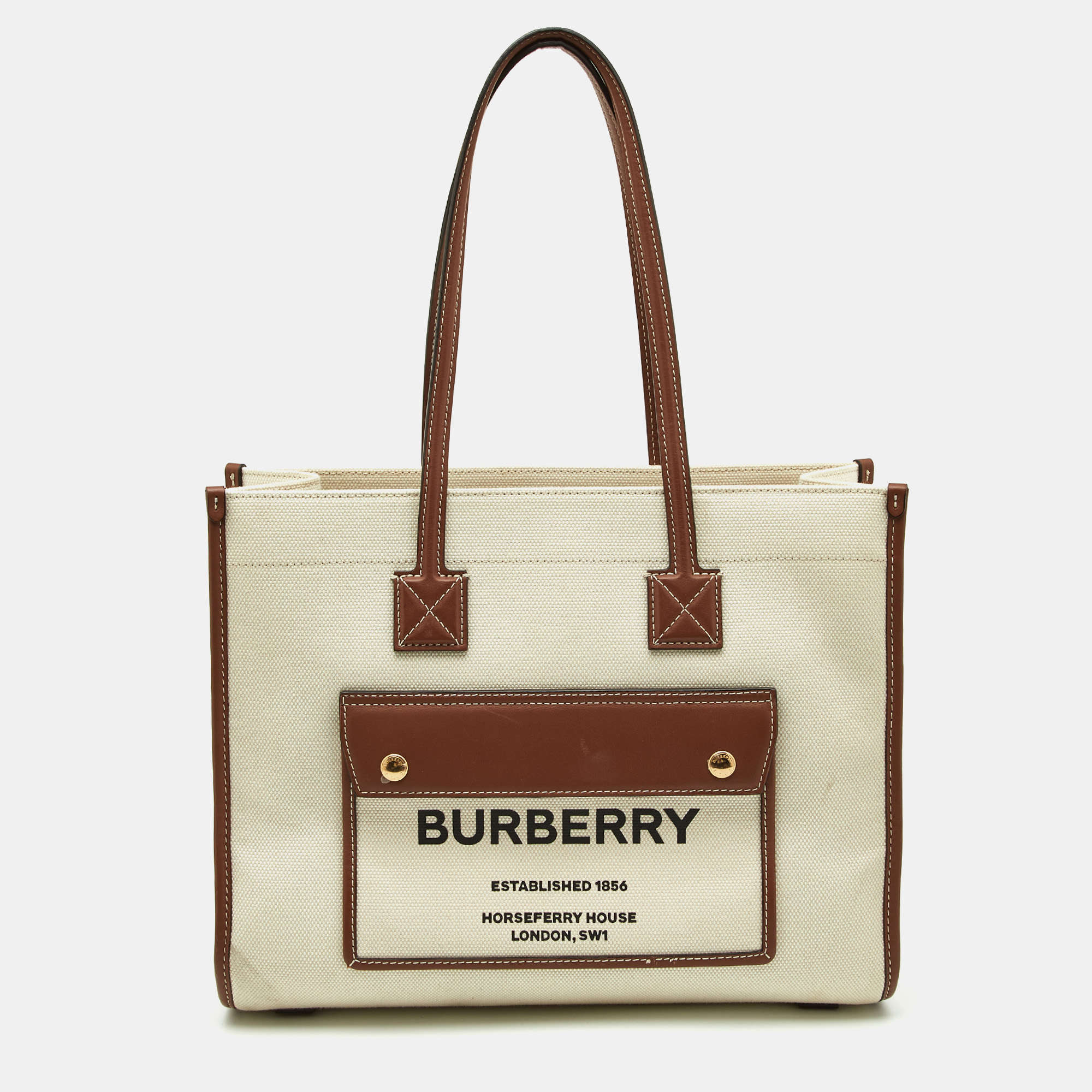 Burberry Pre-Owned 1990-2000s House Check logo patch handbag - ShopStyle  Satchels & Top Handle Bags