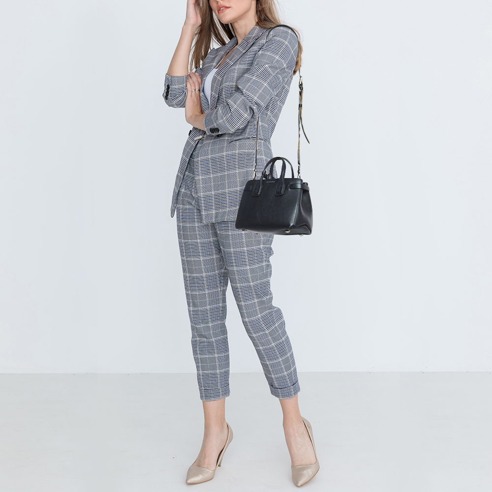 

Burberry Black Leather Baby Banner Tote