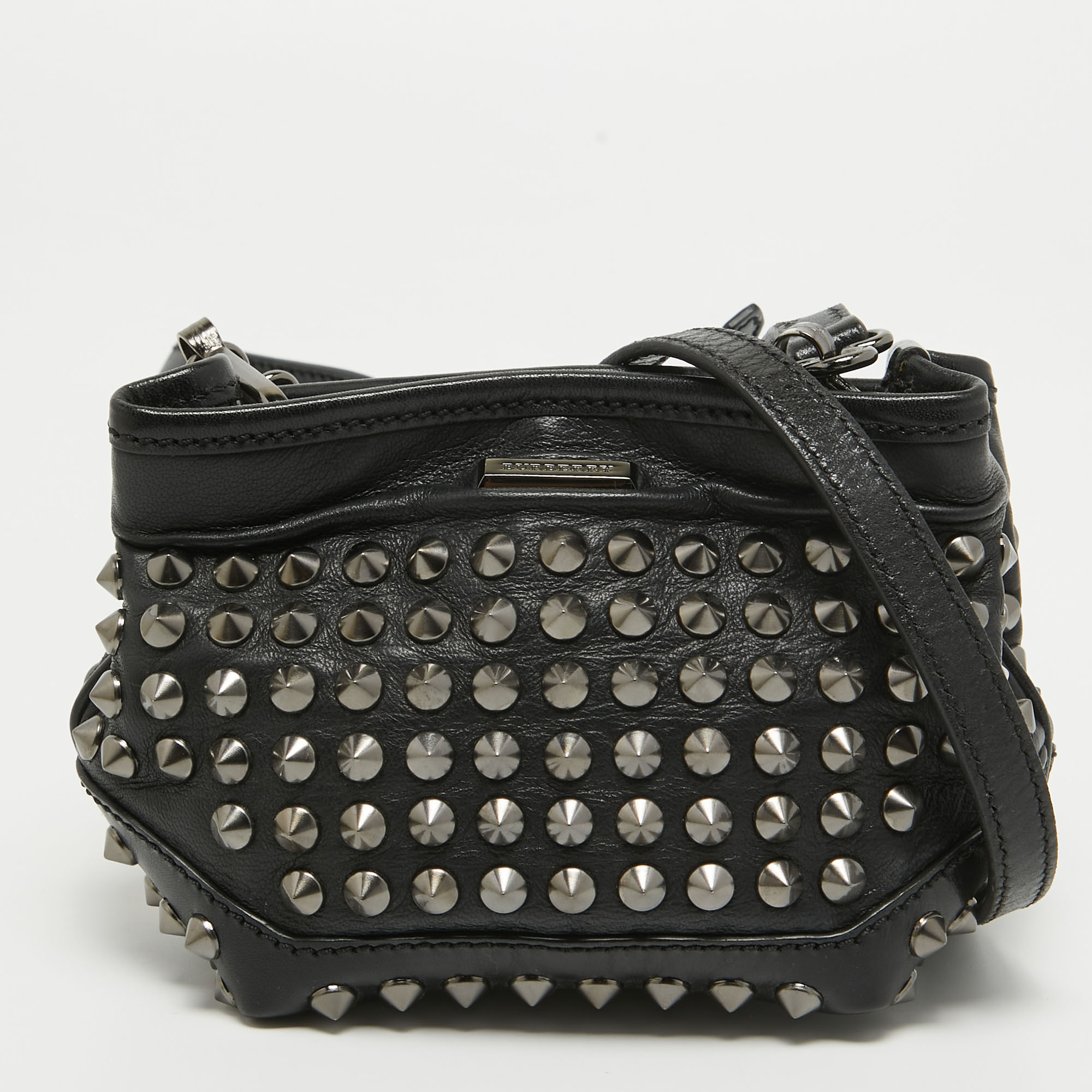 

Burberry Black Studded Leather Edenham Crossbody Bag