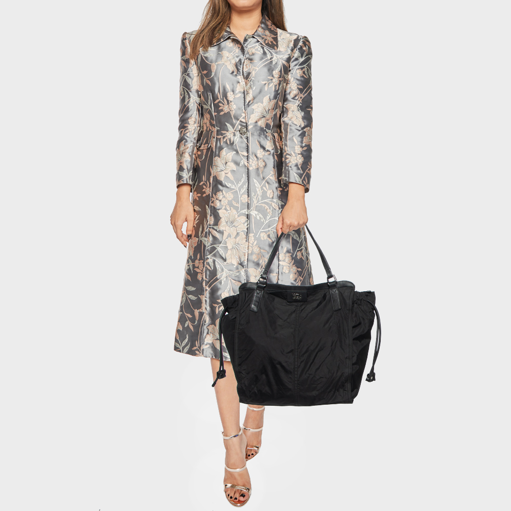 

Burberry Black Nylon and Leather Buckleigh Tote