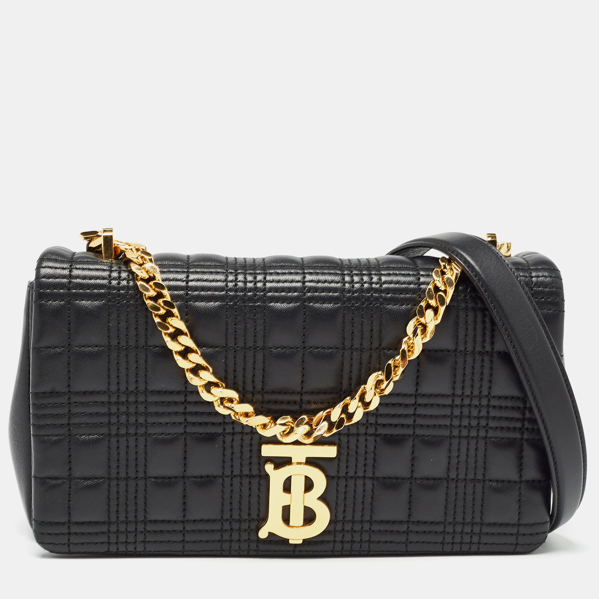 

Burberry Black Quilted Leather  Lola Shoulder Bag