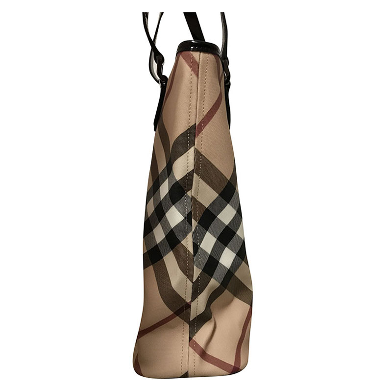 

Burberry Black Nova Check Coated Canvas Large Nickie Tote, Multicolor