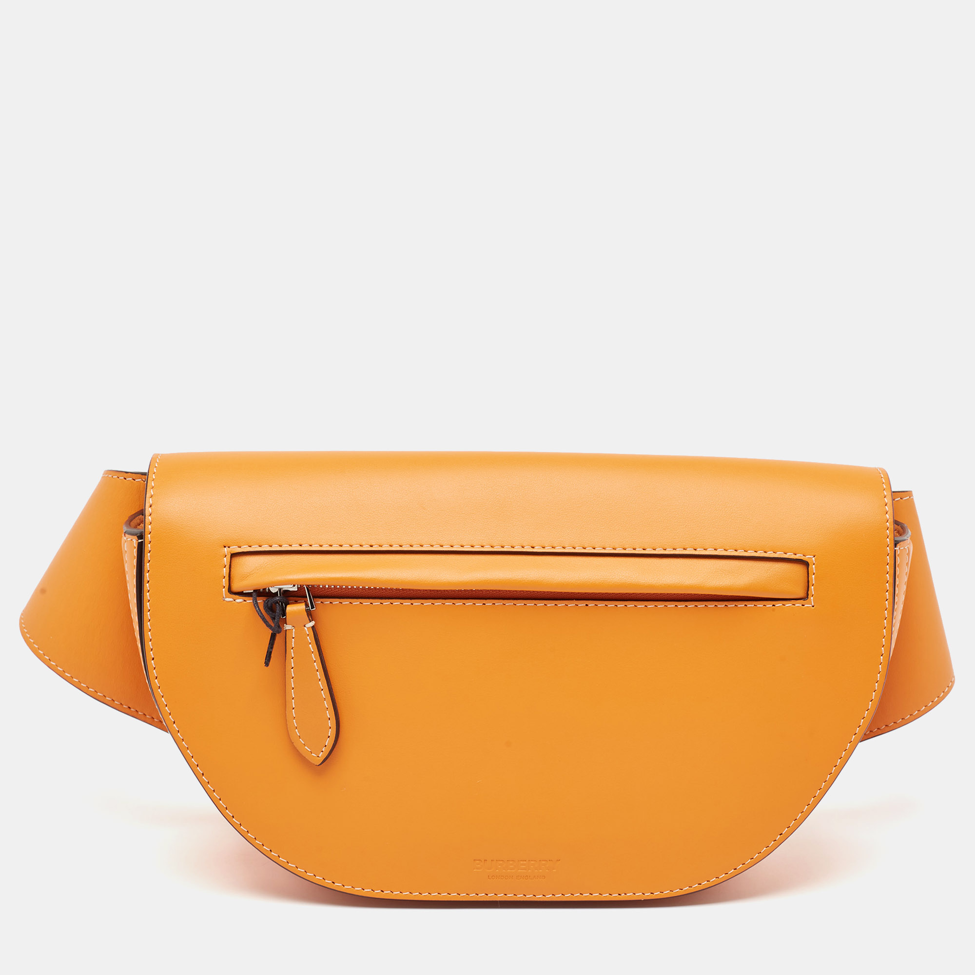 

Burberry Orange Leather Small Olympia Bumbag