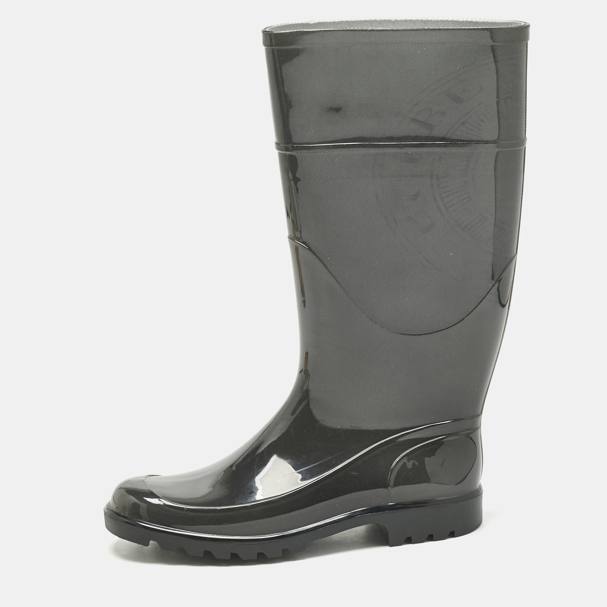 Burberry Green Rubber Marsh Rain Boots Size 37