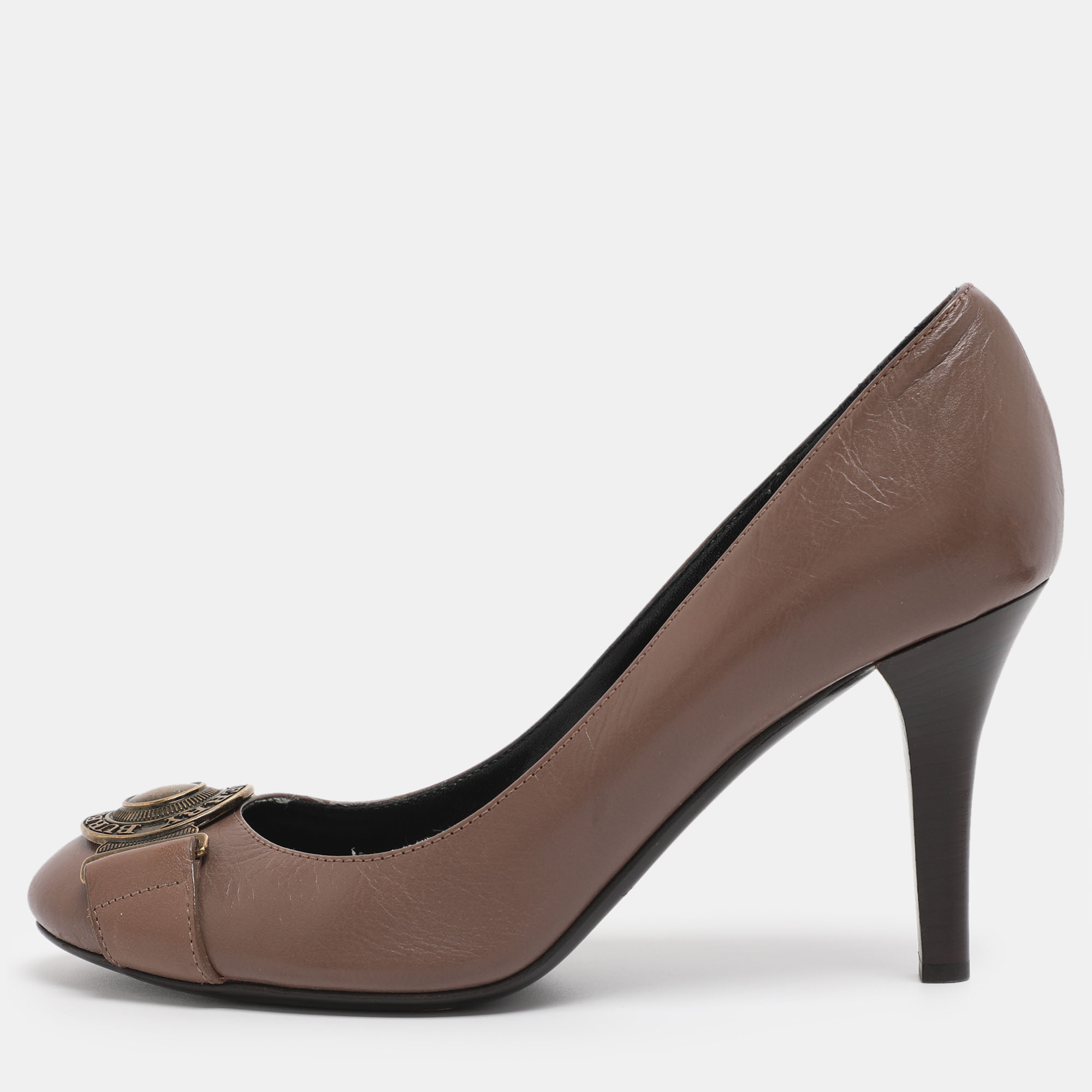 

Burberry Etoupe Leather Pumps Size 38, Grey