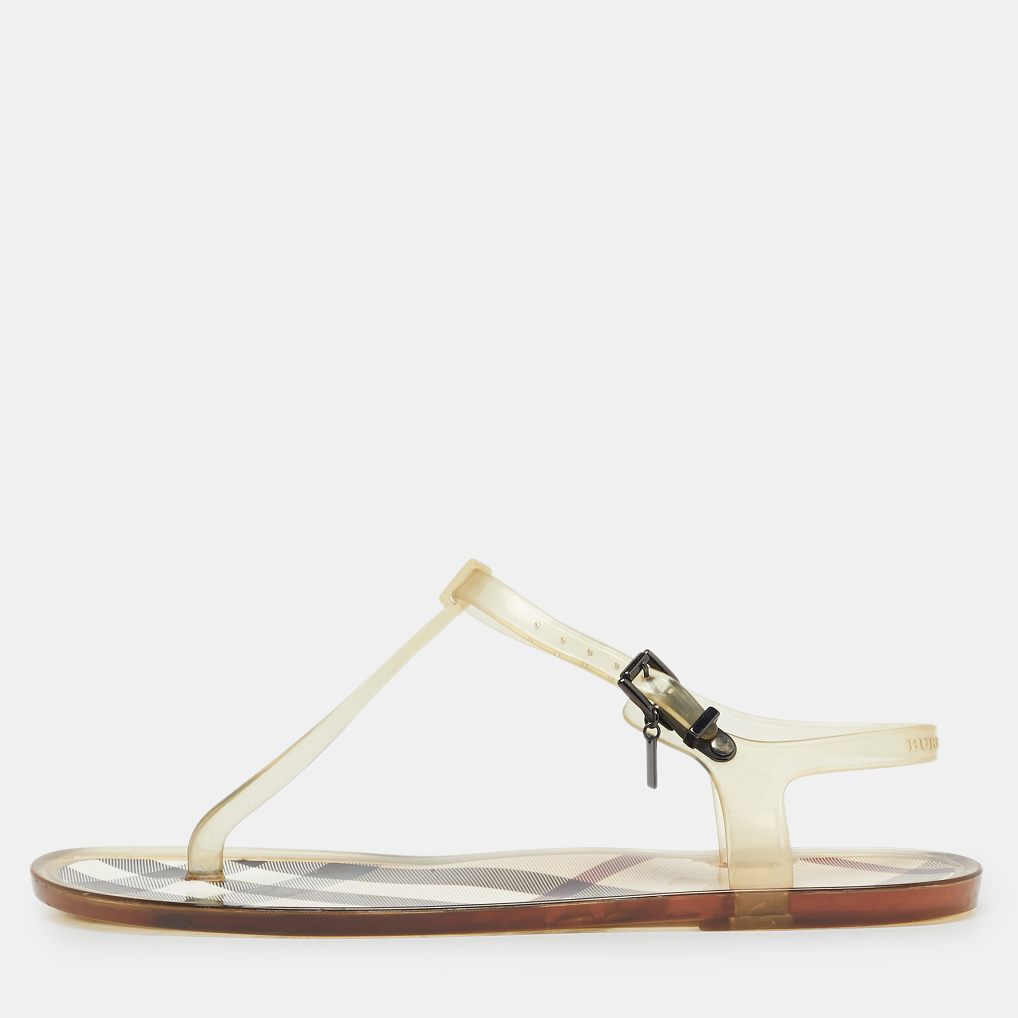 

Burberry Transparent Jelly Thong Flats Size