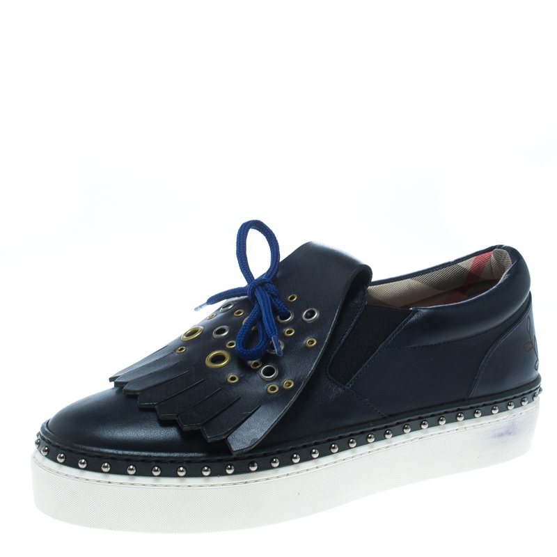 blue burberry sneakers