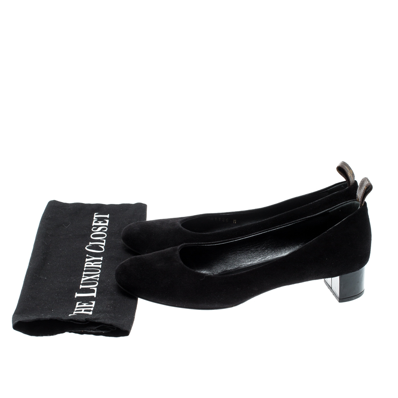 Louis Vuitton Black Suede Uniform Pumps Size 38 Burberry | TLC