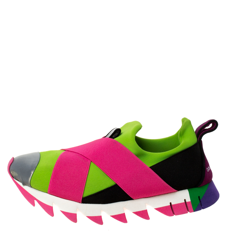 

Dolce and Gabbana Multicolor Stretch Fabric Ibiza Sneakers Size