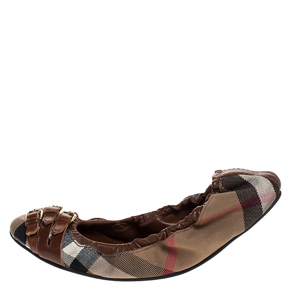 burberry buckle flats